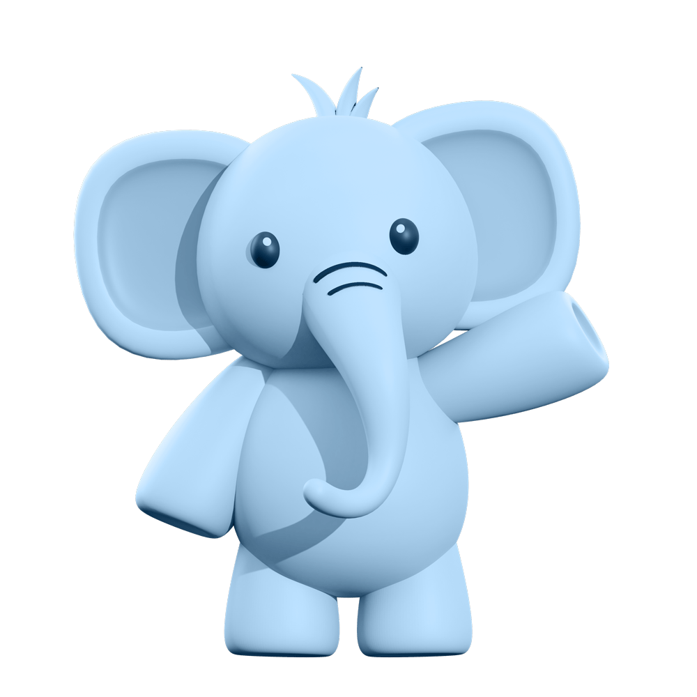 Pixi Fun Blue Elephant Saying hello 